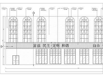 门头外立面节点 施工图