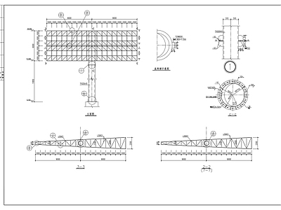 高速公路双面广告牌结构 施工图