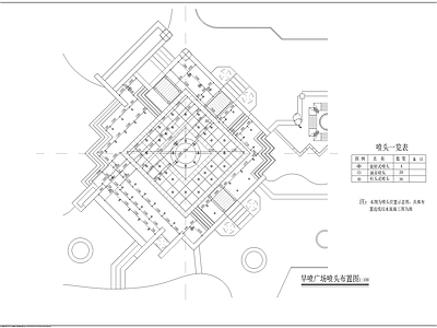旱喷广场景观 施工图