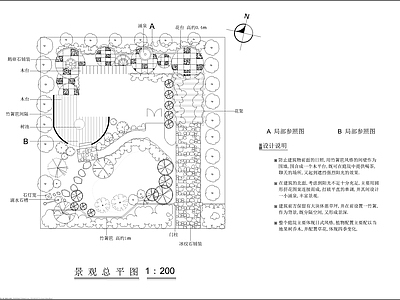 别墅庭院景观平面布置图