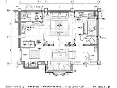 新中式民宿客房 施工图