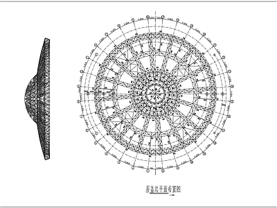 钢结构体育馆屋盖构造节点 施工图