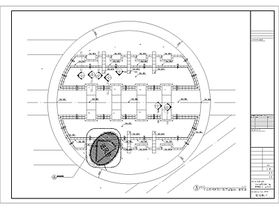 椭圆形广场施工图
