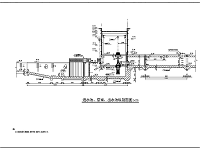 排涝泵站配平面剖面节点图 施工图 建筑通用节点