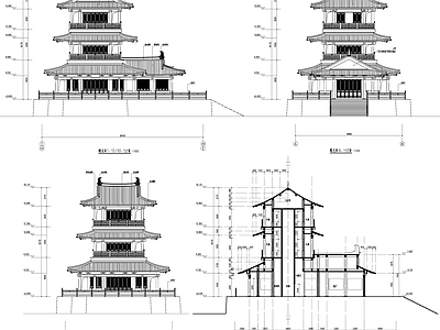 蟠龙阁古建筑 施工图