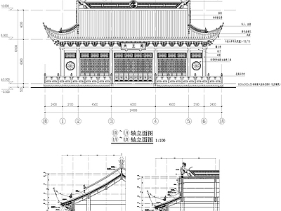 天王殿古建筑 工图