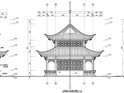 三江阁古建筑 施工图