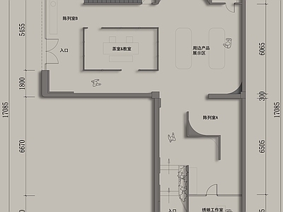 刺绣名人馆展厅平面图