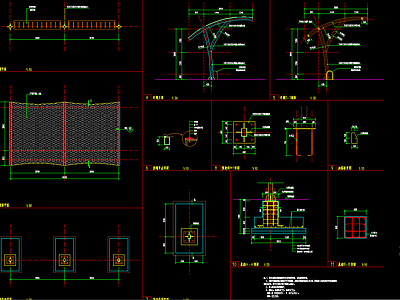 自行车车棚详图 施工图 建筑通用节点