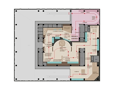 新星市博物馆展厅平面图