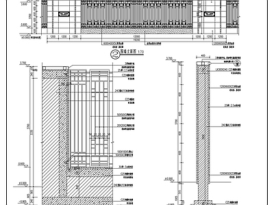 铁艺围墙 施工图