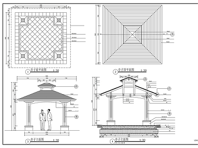 现代景观亭 施工图