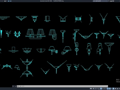 CAD壁灯立面图库