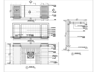 现代轻奢单臂景观廊架 施工图