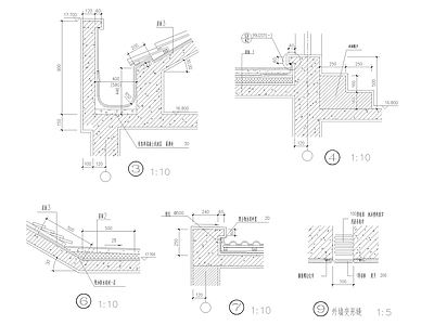 屋面节点详图 施工图 建筑通用节点