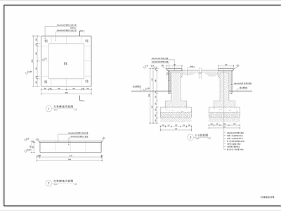 方形树池做法详图 施工图