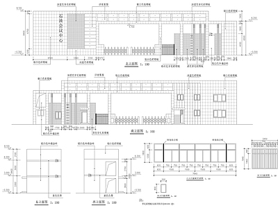 企业园区大门建筑详图 施工图