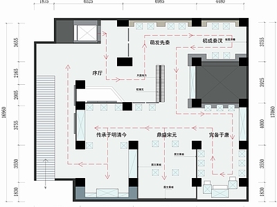 文物展厅平面图