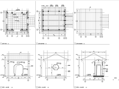 仿古建筑香雪轩亭 施工图