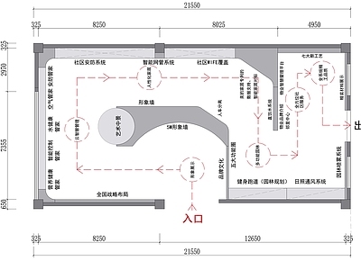 社区安防展厅平面图