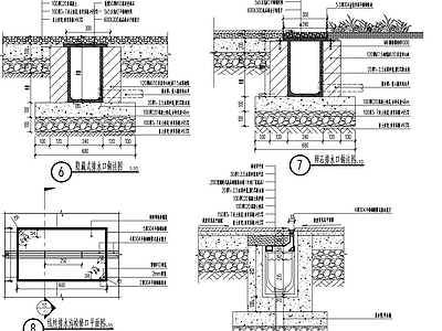 排水沟排水口详图 施工图