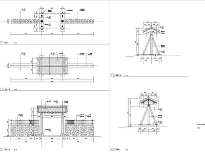 景观门头详图 施工图