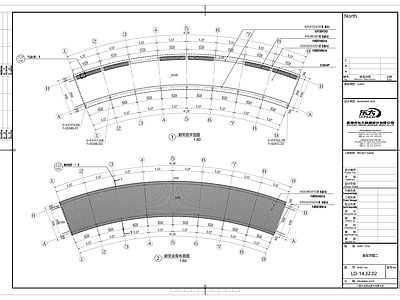 弧形廊架 施工图