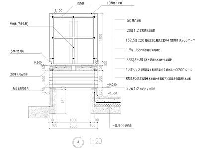 地面排风口节点图 施工图