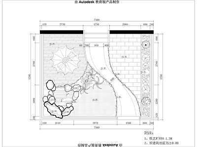 小型屋顶花园平面布置图