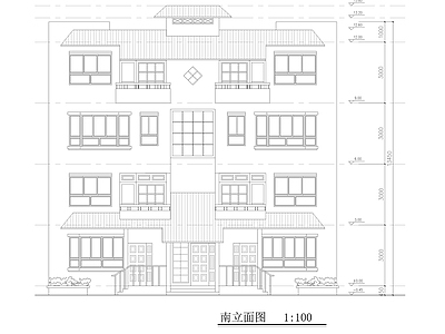 两套多层复式建筑 施工图 自建房