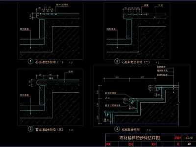 石材地面节点 施工图