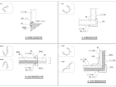 外墙外保温墙板大样 施工图