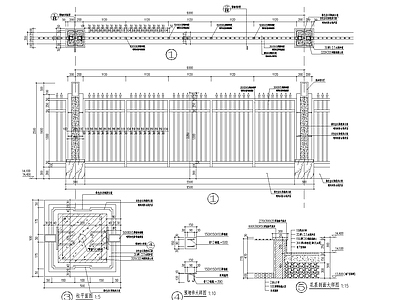 铁艺围墙 施工图