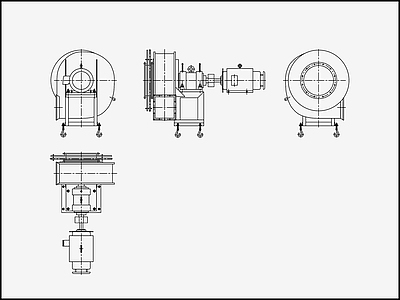 风机CAD图汇总 工装综合图库