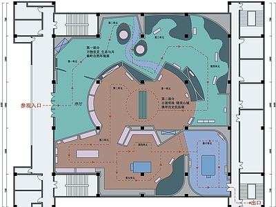 大秦岭博物馆展厅平面图