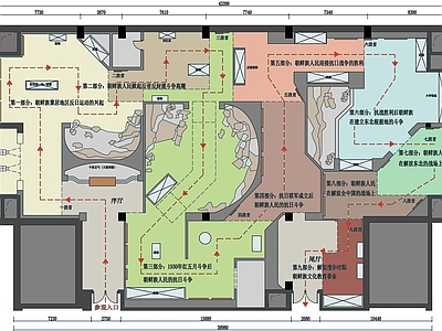 朝鲜反帝反封建斗争展厅平面图