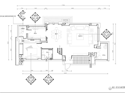 福州红裕新古典样板房 施工图 平层