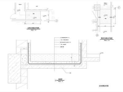 游泳池消毒池详图 施工图