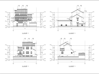 中式三层别墅 施工图