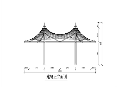 车棚膜结构 施工图