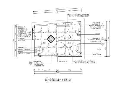 KTV总统房洗手间装修图 施工图