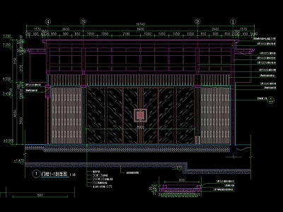 新中式入口门楼做法详图 施工图 建筑通用节点