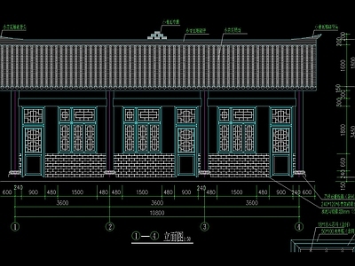 中式仿古建筑 施工图