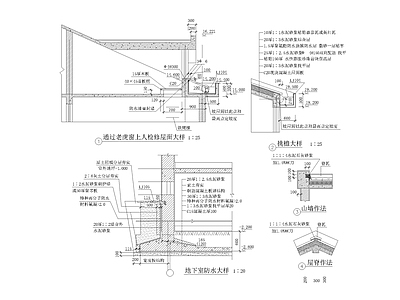 老虎窗及坡屋面檐口做法 施工图 建筑通用节点