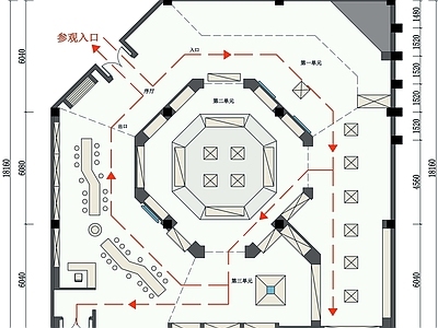 博物馆智慧之光展厅平面图