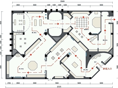 博物馆周礼之邦展厅平面图