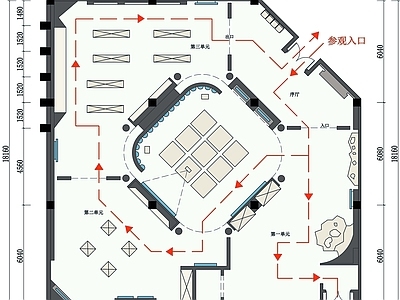 博物馆青铜器之乡展厅平面图