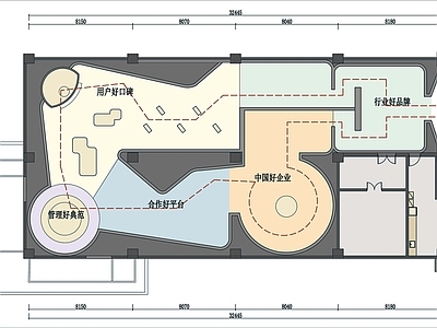 企业品牌展厅平面图