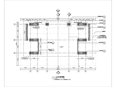 新中式小区入口大门 施工图