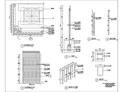 设备外围格栅详图 施工图